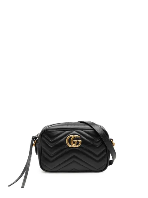 Gucci Pre-Owned 2016-2026 ミニ GGマーモント マテラッセ レザー ショルダーバッグ