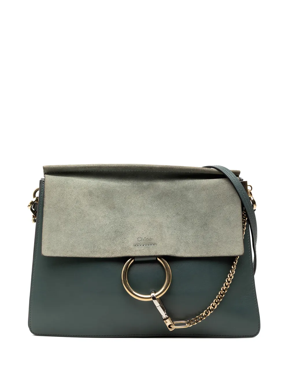 Chloé Pre-Owned Borsa a tracolla Faye media in pelle scamosciata e pelle di vitello 2018 - Blu