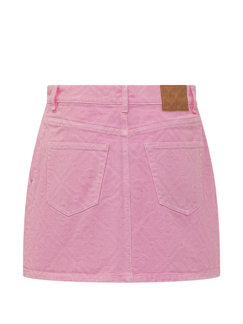  Casablanca Monogram Denim Mini Skirt - Pink 