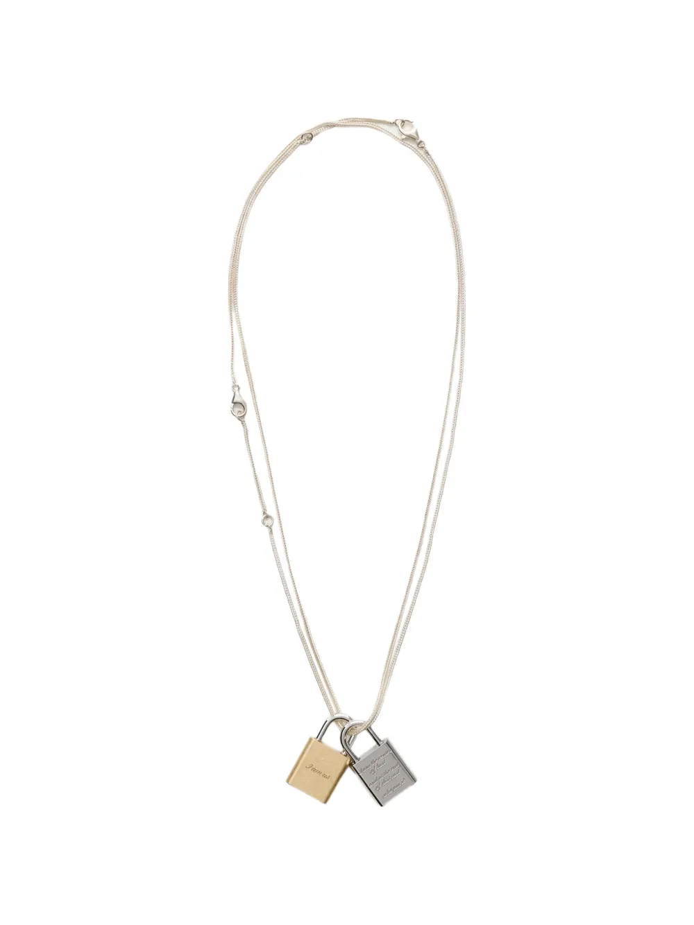 OUR LEGACY Riddle padlock-detail necklace - Argento
