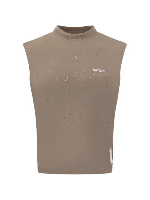 Satisfy MothTech distressed-effect T-shirt