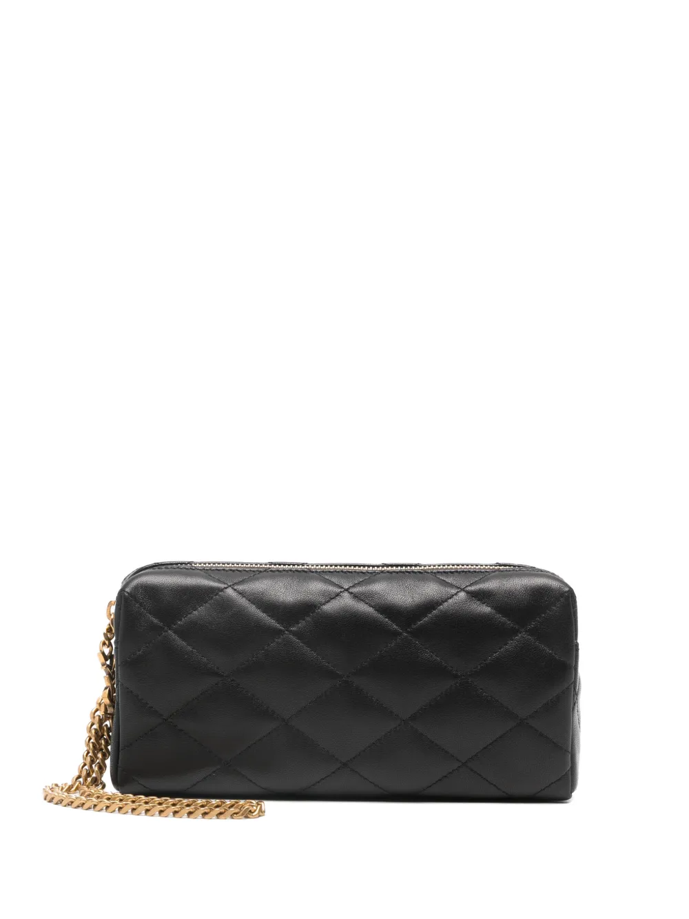 Saint Laurent Cassandre quilted chain clutch bag - Schwarz