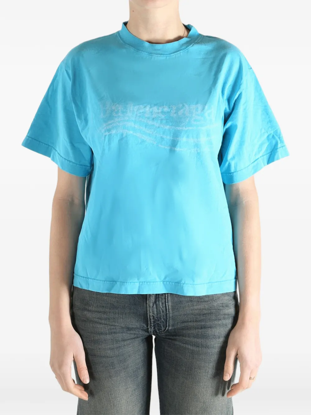  Balenciaga Printed T-shirt - Blue 