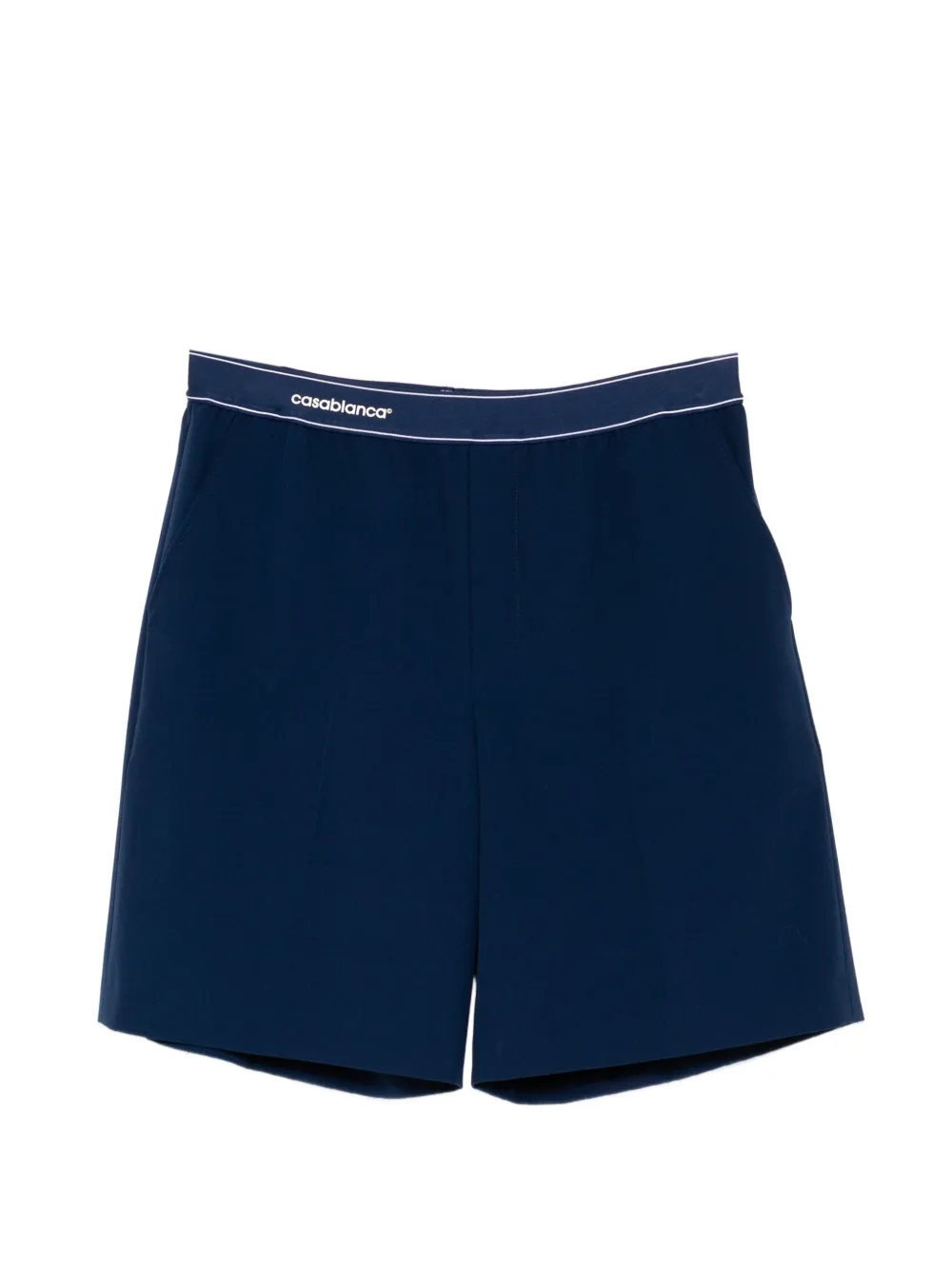 Casablanca logo-waistband shorts - Blu