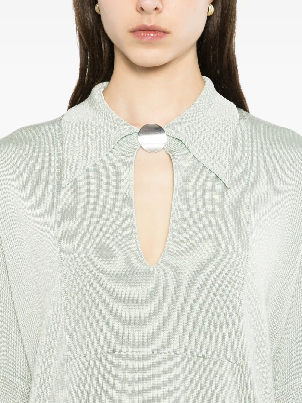 Jil Sander Polotop met speld Groen
