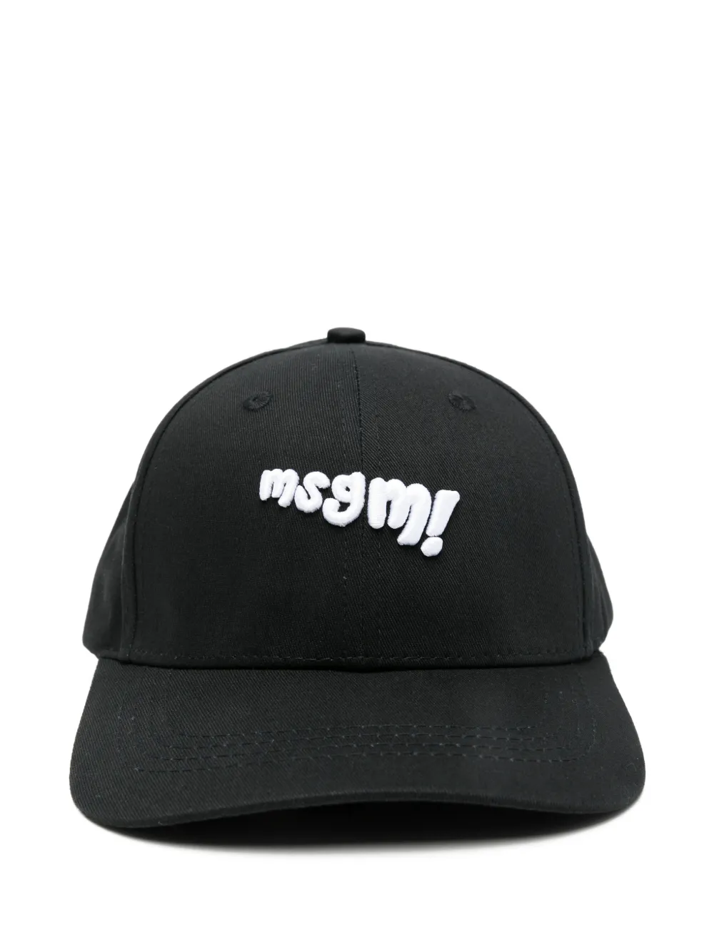  Msgm Kids Gorra Bordada - Negro 