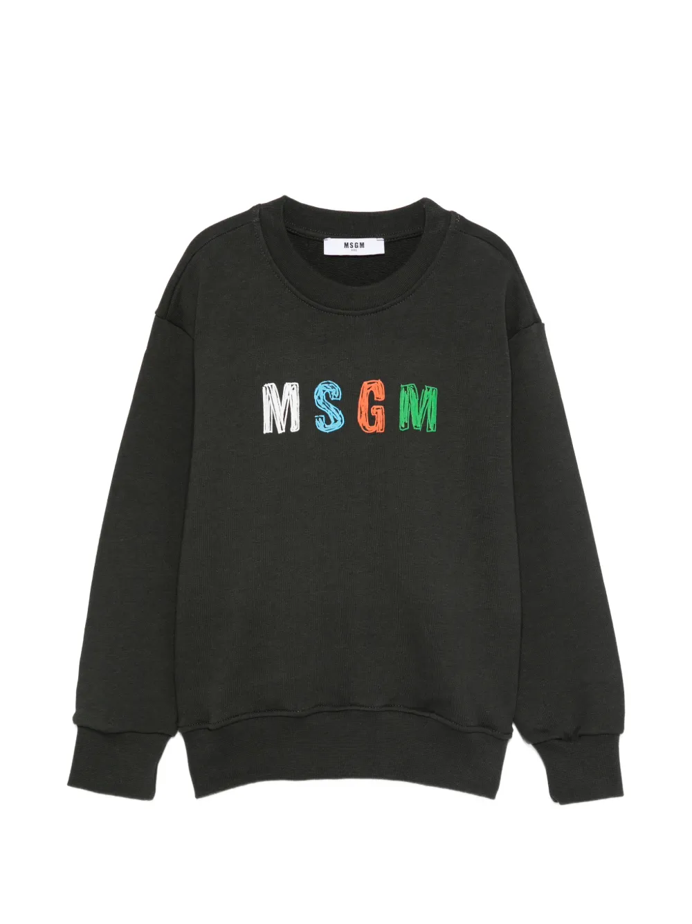 MSGM Kids Felpa girocollo a maniche lunghe - Grigio