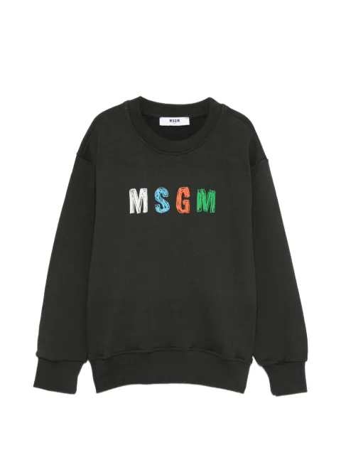MSGM Kids long-sleeve crew-neck sweatshirt
