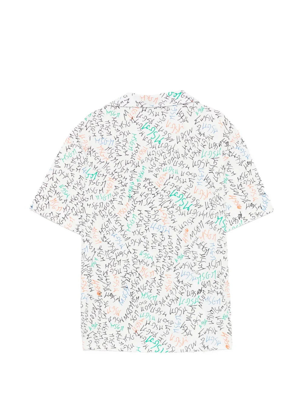 MSGM Kids Shirt met korte mouwen en print Wit