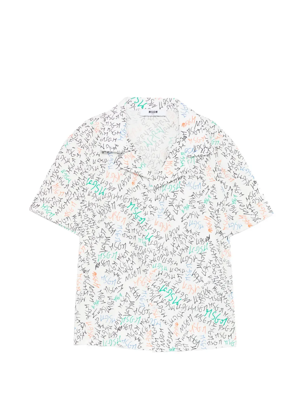 MSGM Kids short-sleeve printed shirt - Bianco