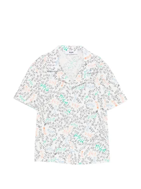 MSGM Kids short-sleeve printed shirt