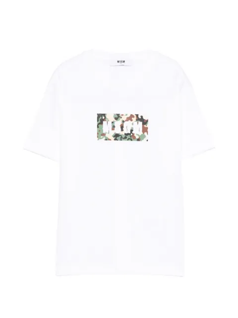 MSGM Kids playera con estampado militar