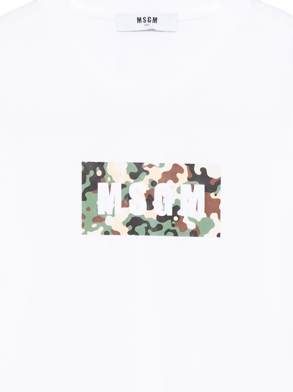 MSGM Kids T-shirt met camouflageprint Wit