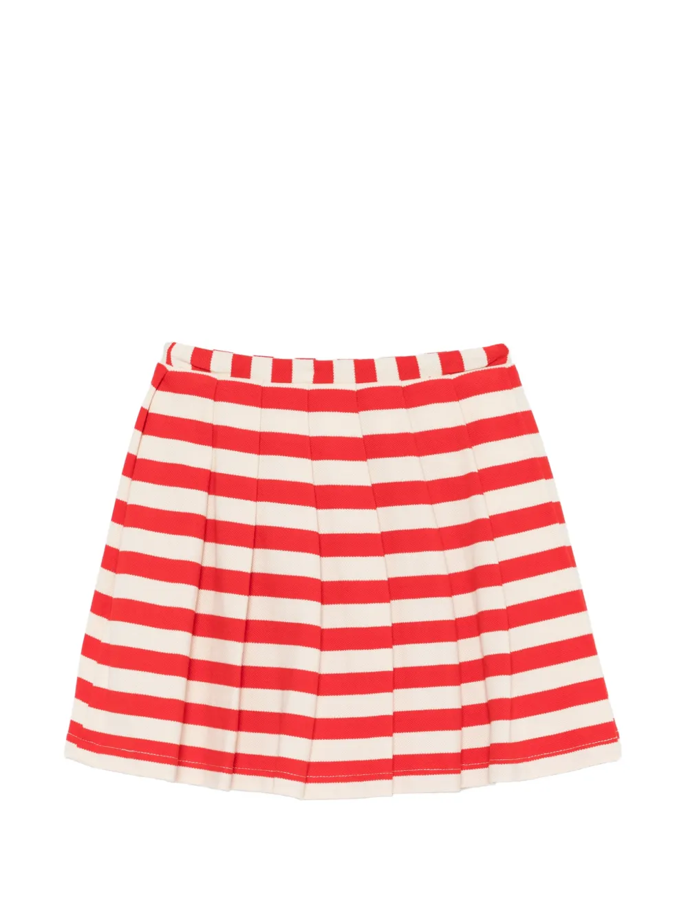  Msgm Kids Striped Pleated Skirt - Red 