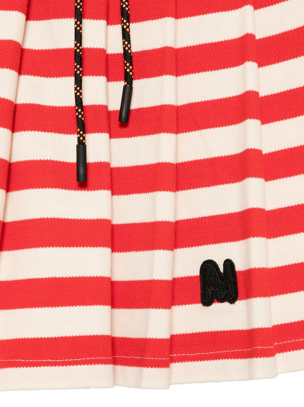  Msgm Kids Striped Pleated Skirt - Red 