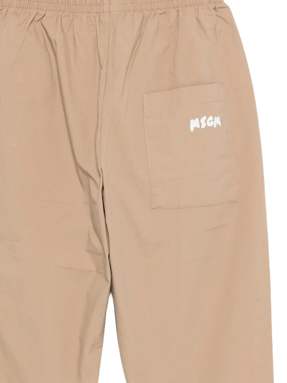 MSGM Kids Broek met logoprint Beige