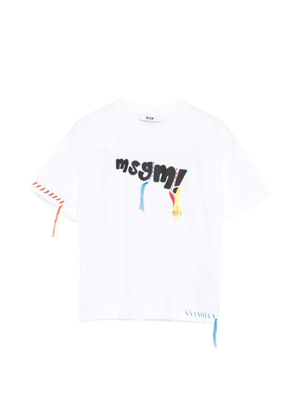 MSGM Kids logo-print T-shirt - Bianco