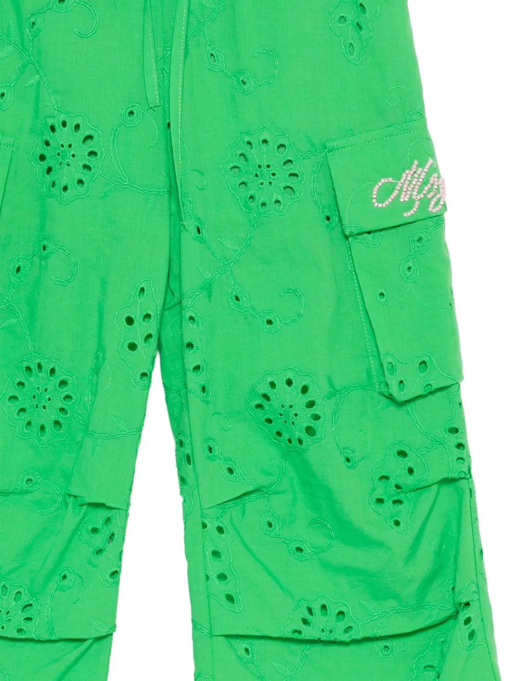 MSGM Kids Broek met cargozak Groen