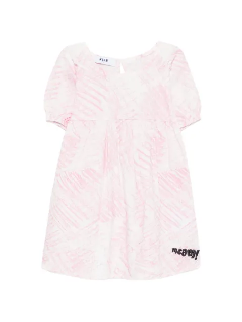 MSGM Kids logo-embroidered dress