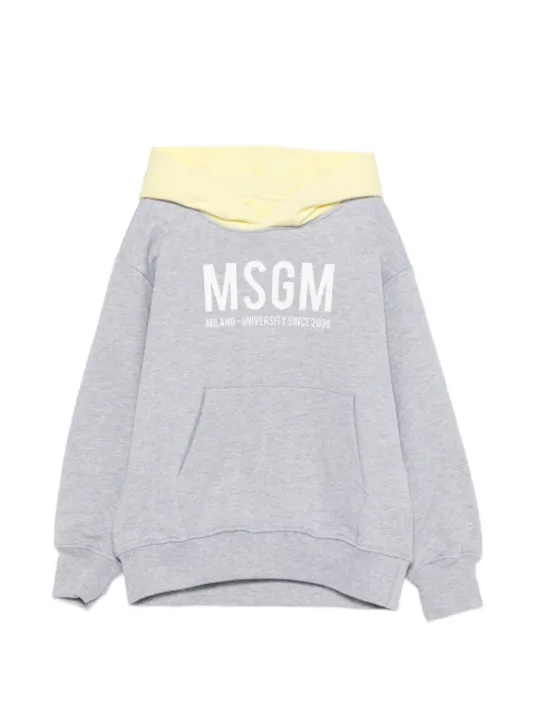 MSGM Kids logo-print hoodie