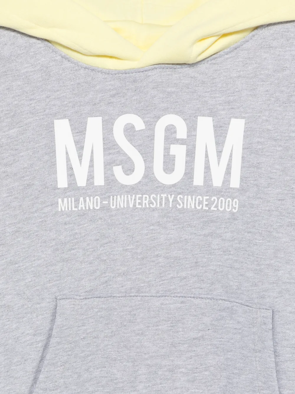  Msgm Kids Logo-print Hoodie - Grey 