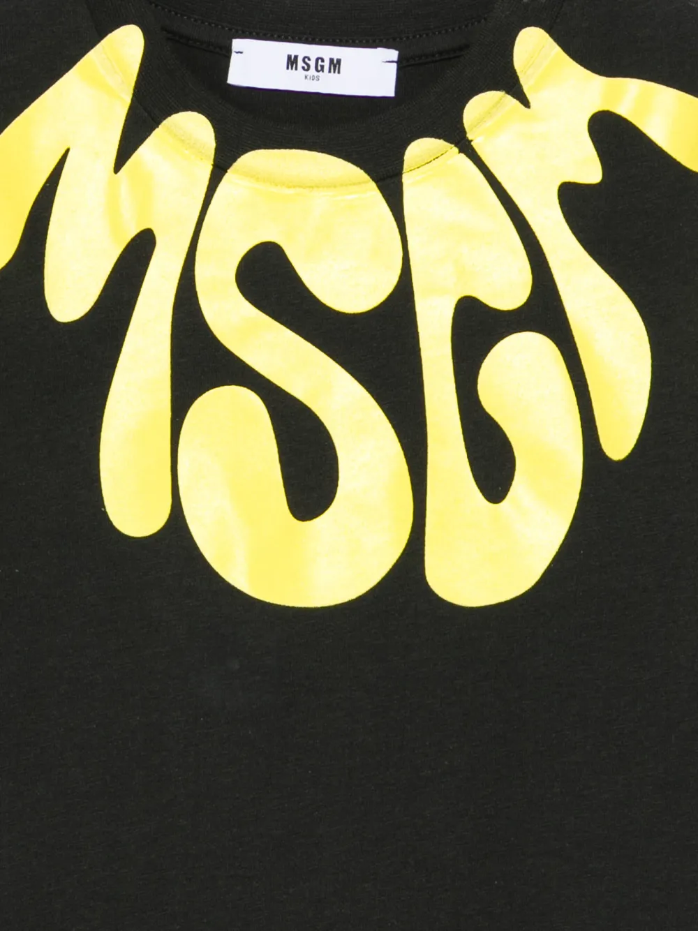 MSGM Kids T-shirt met grafische print en korte mouwen Zwart