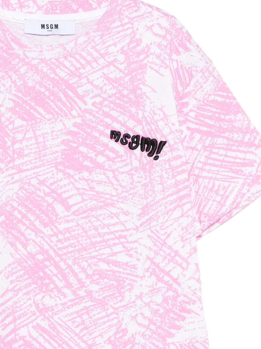 MSGM Kids Grafisch T-shirt Roze