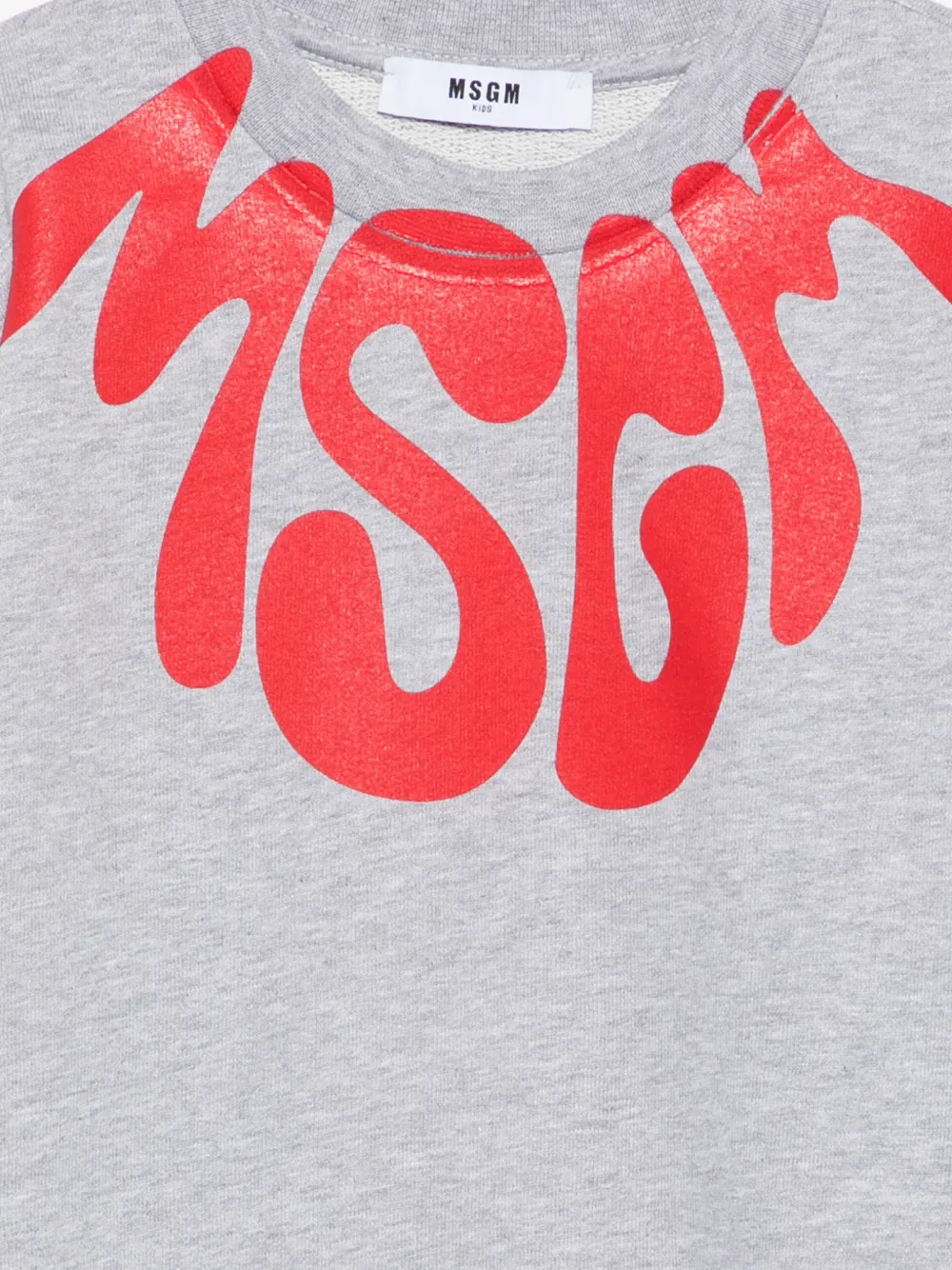  Msgm Kids Logo-print Sweatshirt - Grey 