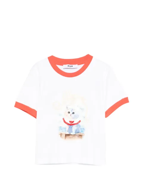 MSGM Kids Kurzärmeliges T-Shirt mit Print