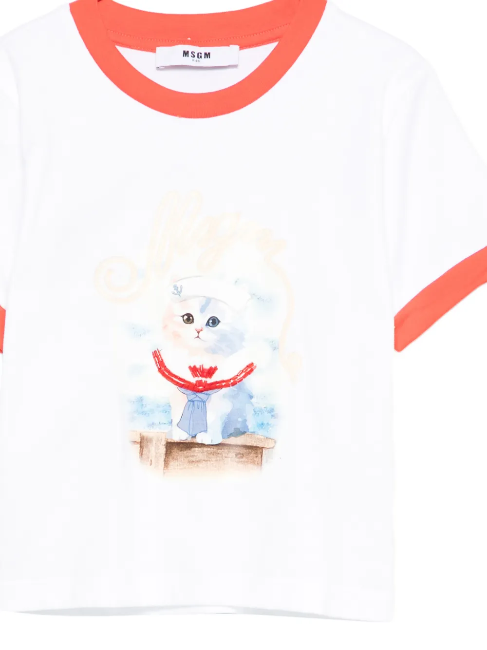 Print-Detail Short-Sleeve T-Shirt