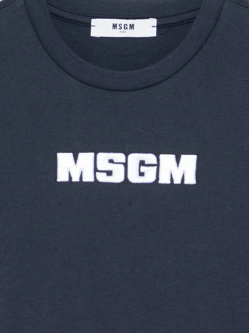 MSGM Kids T-shirt met geborduurd logo Blauw