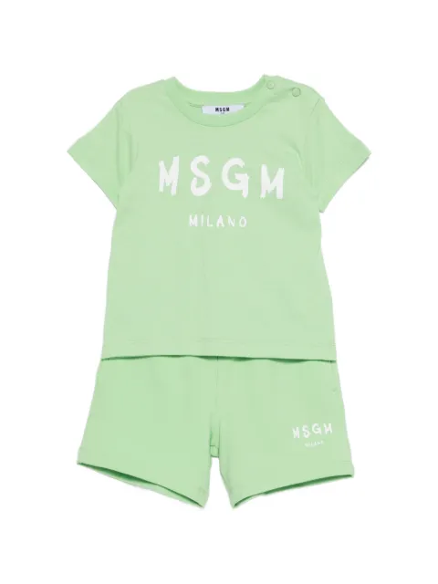 MSGM Kids logo-print short set