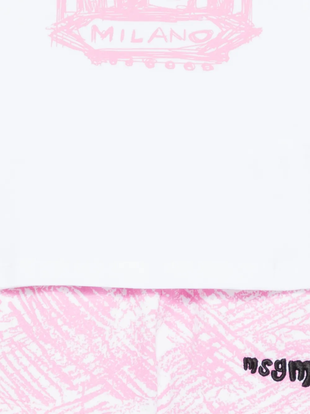  Msgm Kids Logo-print Short Set - White 