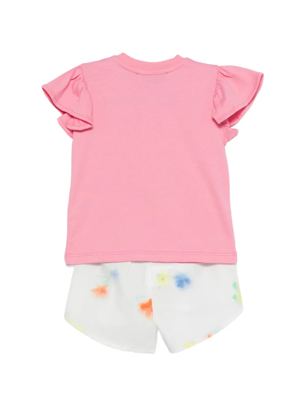 MSGM Kids Shortsset met ruches en bloemenprint Roze