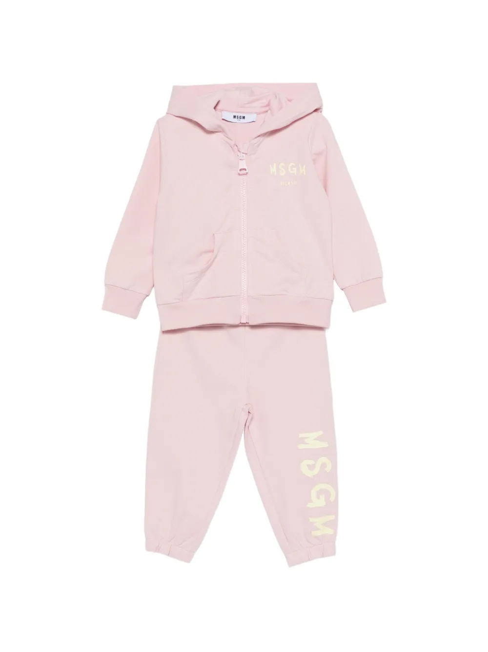 MSGM Kids Tuta sportiva con stampa - Rosa