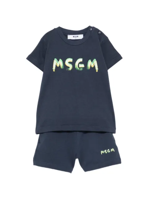 MSGM Kids logo-print short set