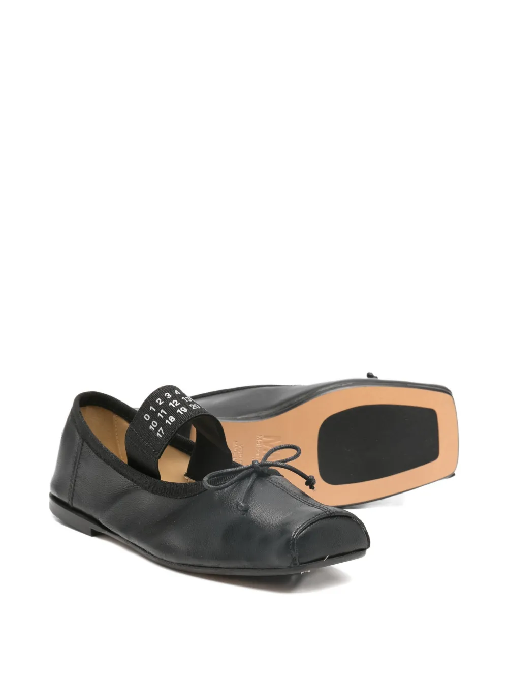 MM6 Maison Margiela Kids Ballerina's verfraaid met strik Zwart