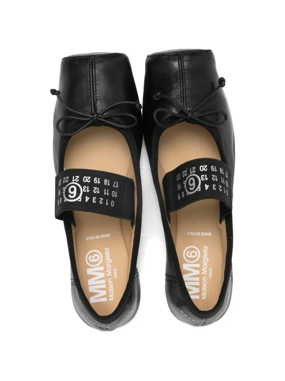 MM6 Maison Margiela Kids Ballerina's verfraaid met strik Zwart