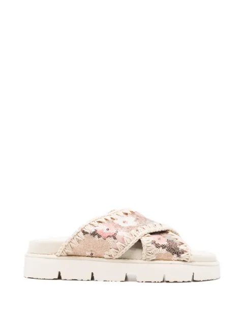 Mou 시퀸 장식 샌들