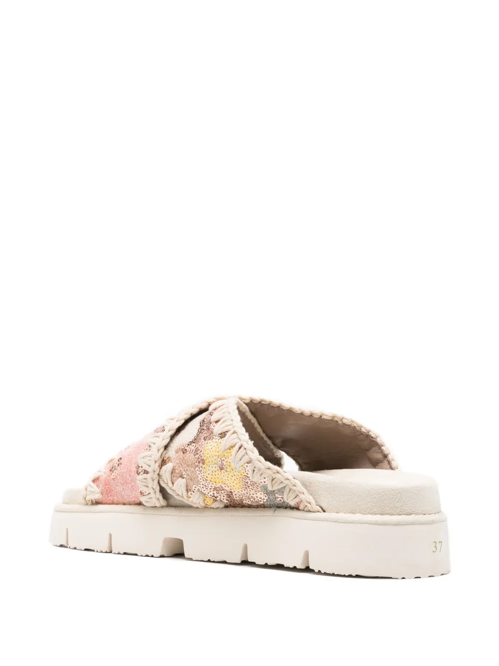 Mou sequin-embellished sandals Beige
