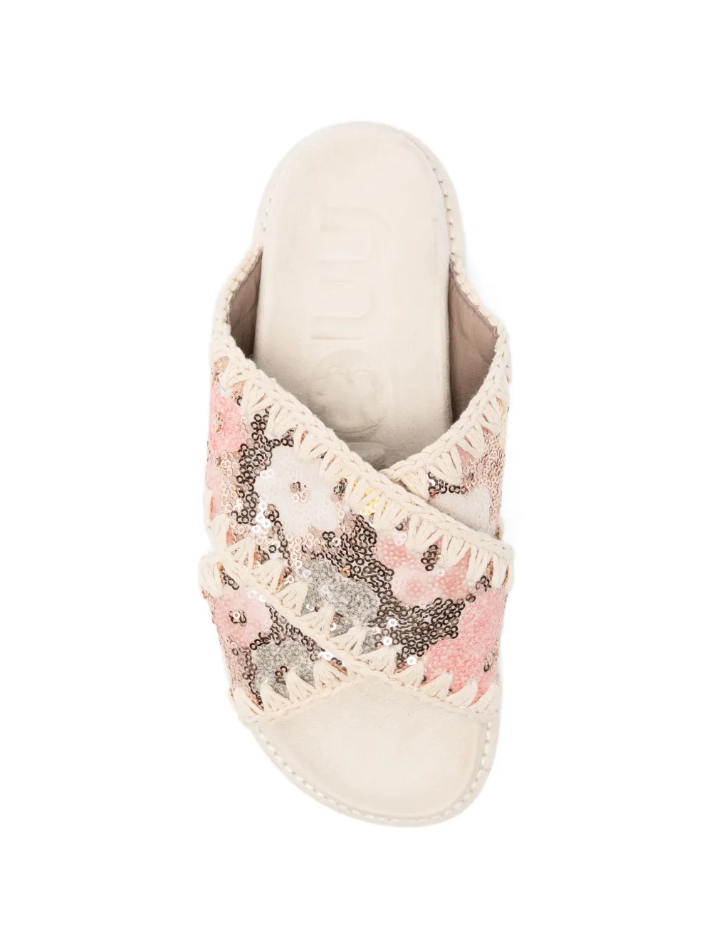 Mou sequin-embellished sandals Beige