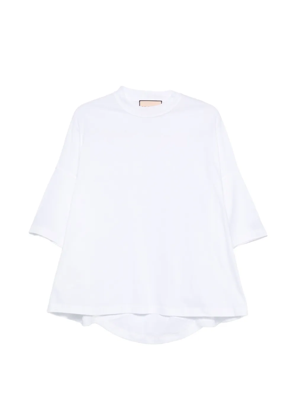 Plan C curved-hem T-shirt - Bianco