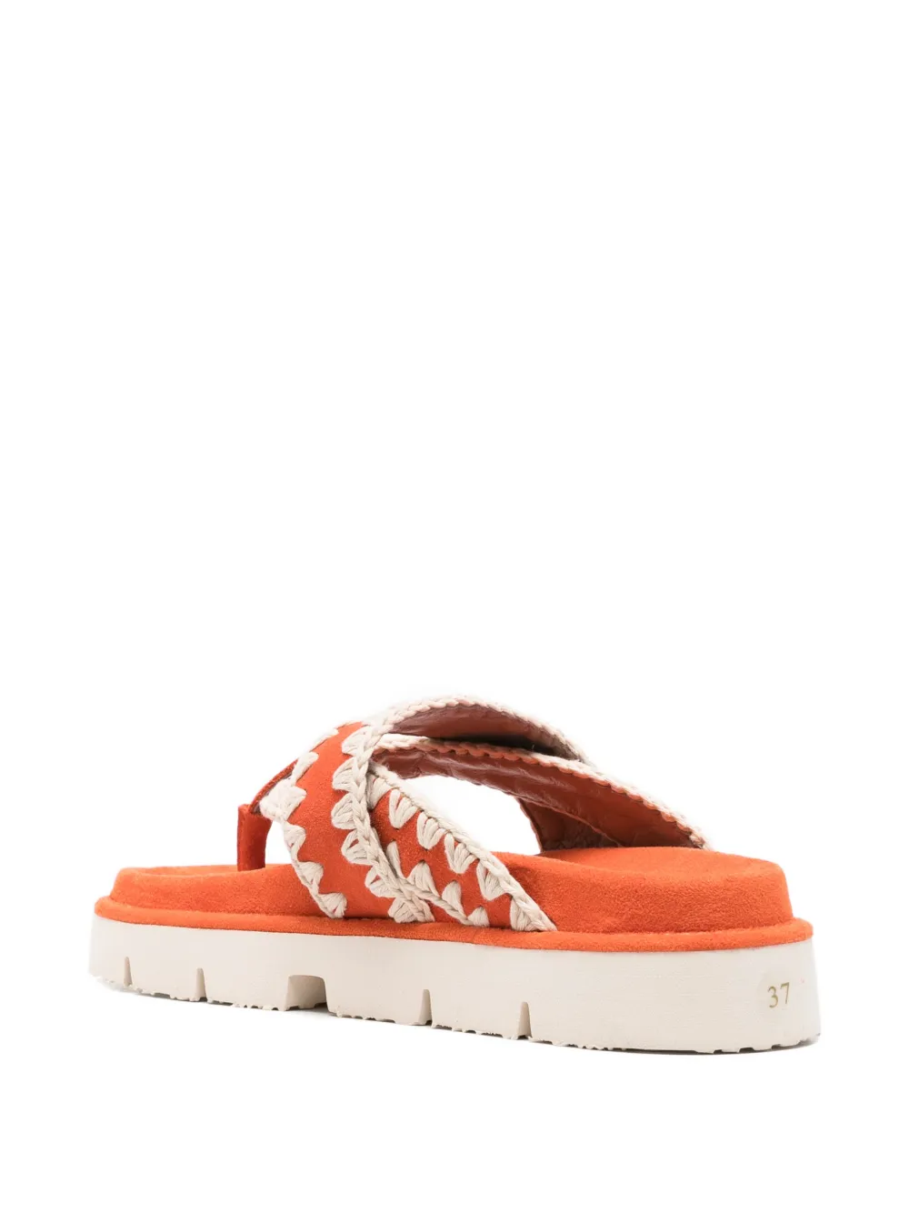 Mou crochet-detail sandals Oranje