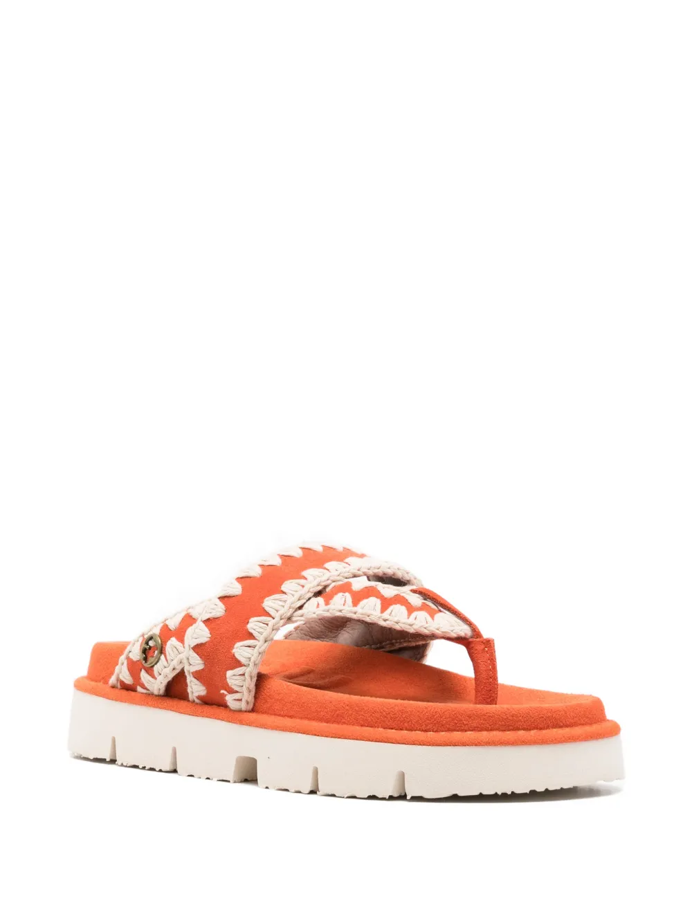 Mou crochet-detail sandals Oranje