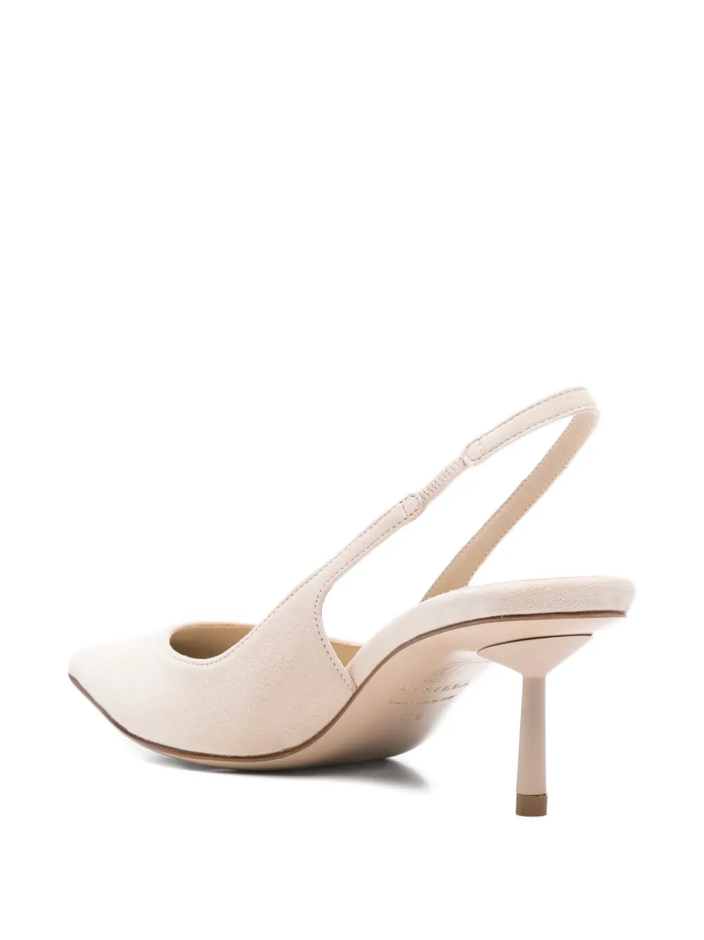 Le Silla Slingback pumps met puntige neus Beige
