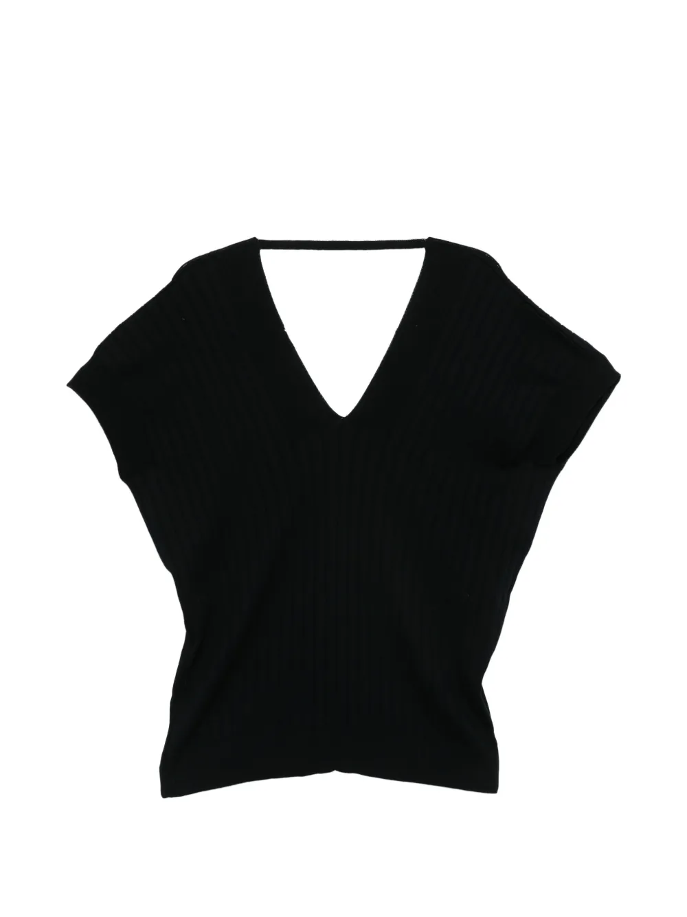  Plan C V-neck Blouse - Black 