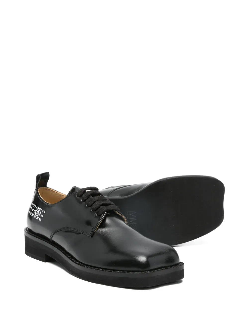 MM6 Maison Margiela Kids lace-up derby shoes Zwart
