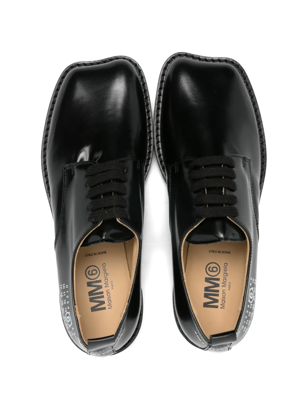 MM6 Maison Margiela Kids lace-up derby shoes Zwart