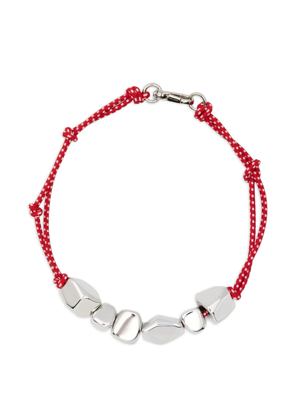 Plan C beaded necklace - Argento