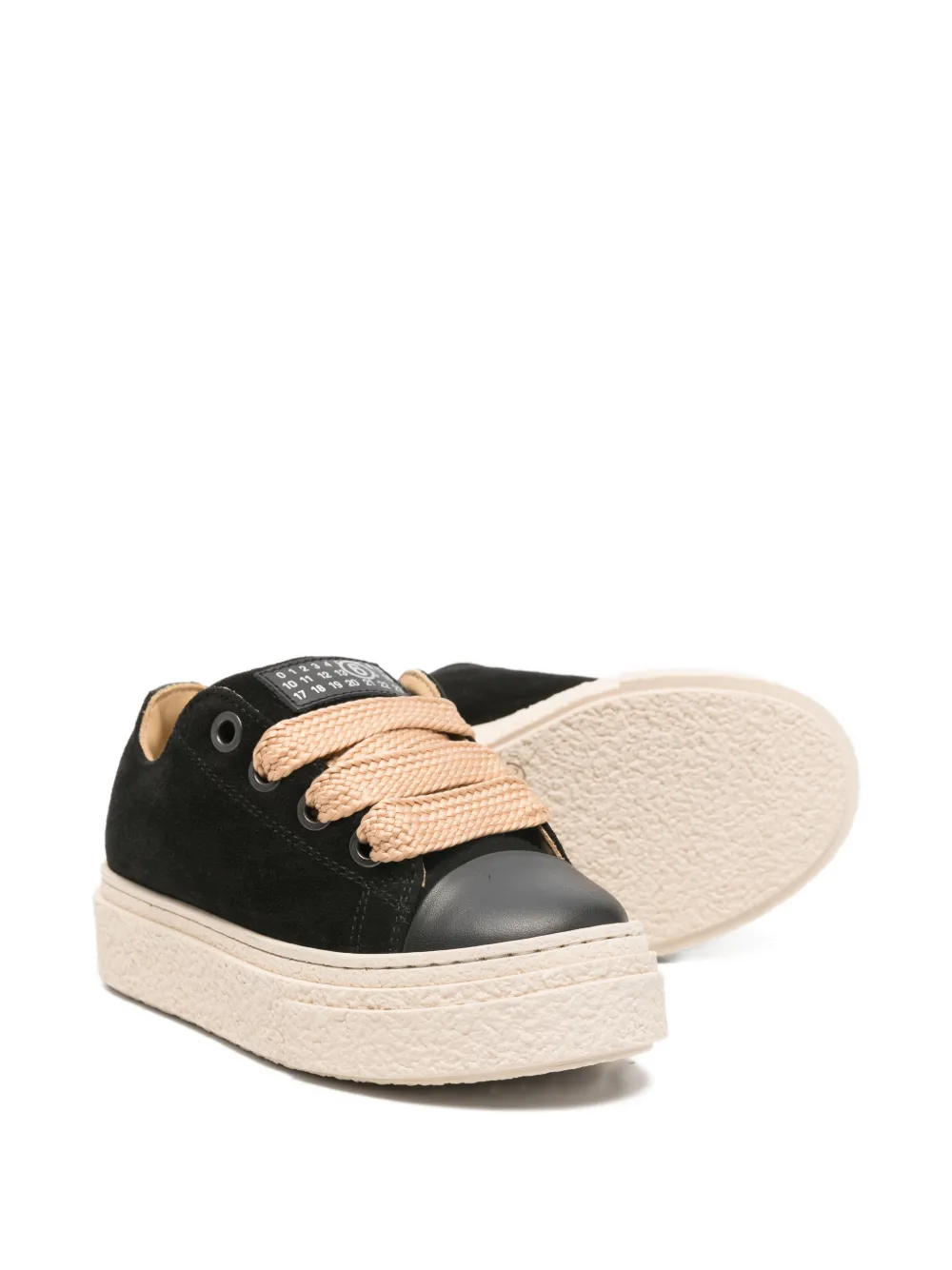 MM6 Maison Margiela Kids suede sneakers Zwart